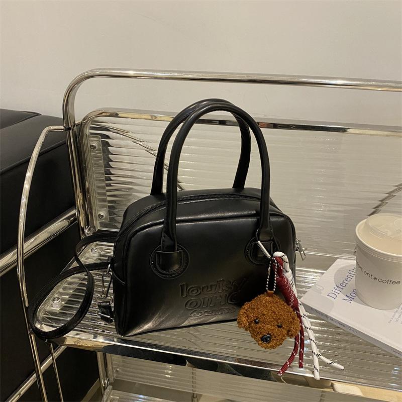 2025 Spring New Casual Bag High Value Texture Retro Large Capacity Women's Portable Boston Messenger Women's Bag
