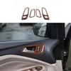 2013-2015 Brown Wood For Ford Kuga Escape Cover Decor Trim Car Inner Door Handle