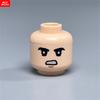 10pcs MOC Bricks Printed Head Beard Men Woman Face Cool Expression Building Blocks Model Kids Toys Gifts