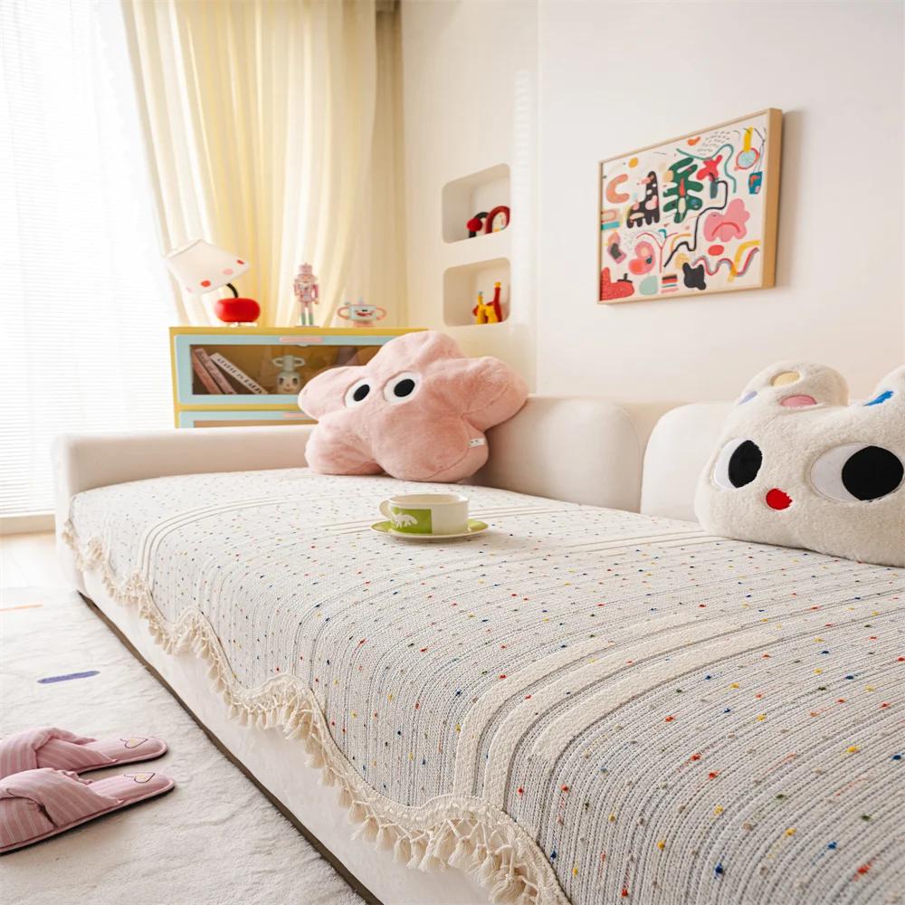 

Four Seasons Sofa Cover Sofa Cushion Light Luxury Advanced Sense One-piece Cushion 70x70cm