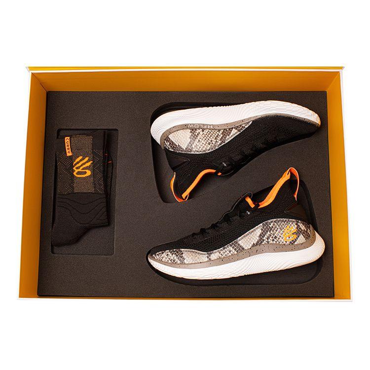 Under Armour Curry 8 Strike & Flow Basketball Shoes Men sneaker Black Brown 3024429-005(S-BOX)