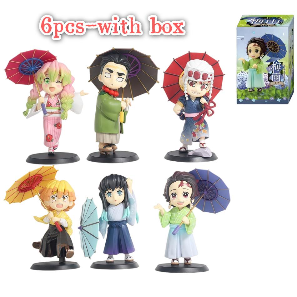 Figures  Plum Rain Series Tanjiro Kamado Nezuko Action Model Pvc Statue Doll Ornament Collection Toys Present For Kids
