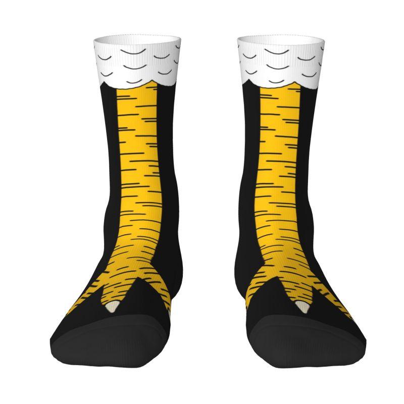 Anpassade Herrstrumpor med Kycklingben Unisex Roliga 3D-tryckta Tecknade Djurklänningsstrumpor