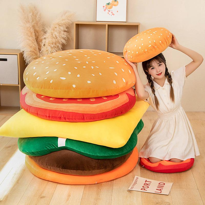 Creative Simulation Hamburger Pillow Plush Toy Big Mac Burger Toy Home Pillow Cushion Muppet Doll