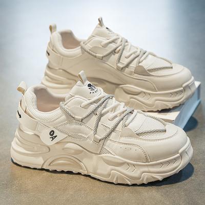 Autumn Men's Shoes New Breathable Mesh Little White Shoes Men's Versatile Platform Sports Shoes Casual Men