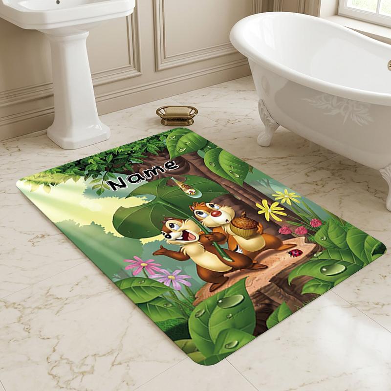 Custom Name Chip Dale Adventure Living Room Non-Slip Area Rug Soft Carpet for Bedroom Kids Playroom Sofa Office Home Decor Doormat