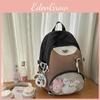 New Japanese Style Girl Backpack With Waterproof Nylon Material For Casual Travel And School Use