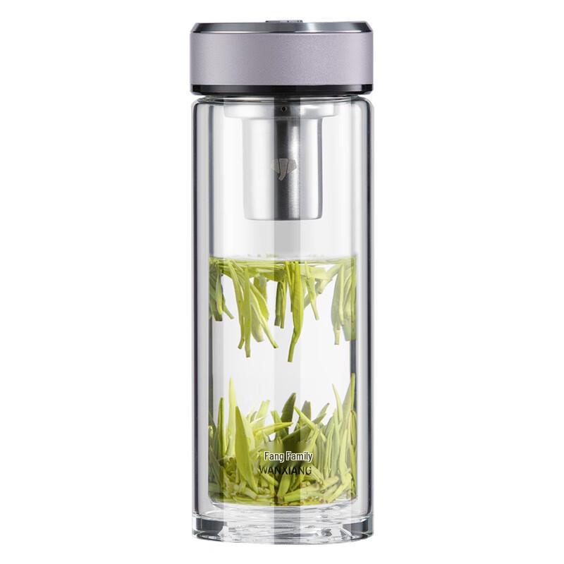 Wanxiang Double-Layer Glass Tea Infuser Bottle