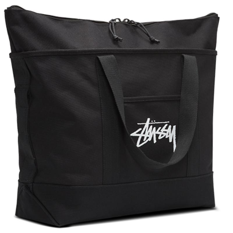Nike Stussy Kollaboration Baumwolltasche Einkaufstasche Reisetasche Handtaschen Unisex Schwarz Lässig CZ1521-010