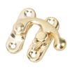 30 Pcs Hasp Hook Retro Style Iron Latch Hook Hasp for Jewelry Gift Boxes 3.2 X 2.8cmYellow Right