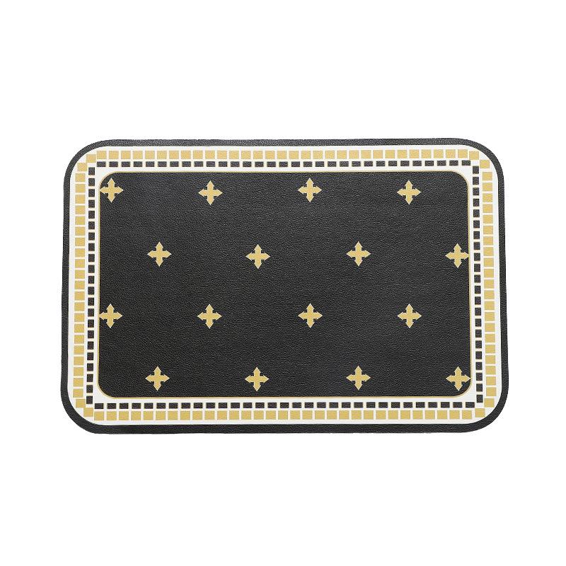 Vintage Leather Table Mat Simple Waterproof Oilproof Heat-Insulated PVC Placemat Plate Bowl Anti-hot Pad Light Luxury Room Decor