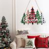 Christmas Wooden Door Hanging Christmas Party Decoration 2025 Xmas Santa Claus Hanging Ornament Navidad Natal New Year Gift 2026