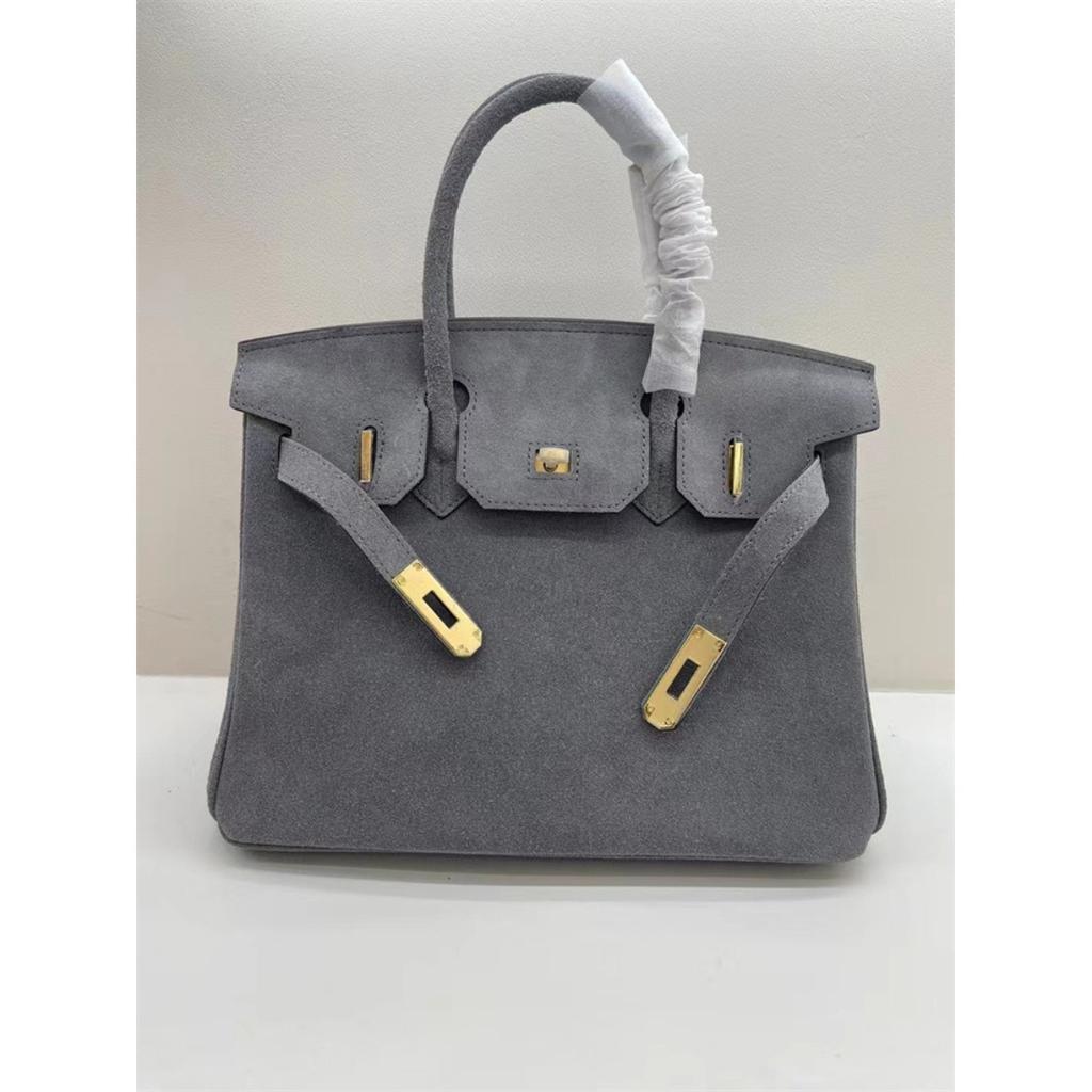 2024 Herbst und Winter neue Leder Damen Tasche matte Leder Wildleder Platin Tasche tragbar Schulter schräg über Körper Tasche