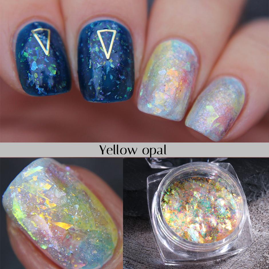 1 Box Aurora Opal Flakes Glittter Nail Sequins Sparkly Paillettes Nail Art Decoraiton