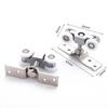 1 Pair Sliding Door Track Rail Hanging Rail Glass Door Guide Mute Push And Pull Hanging Wheels Wooden Doors Hanging Rails Pulley