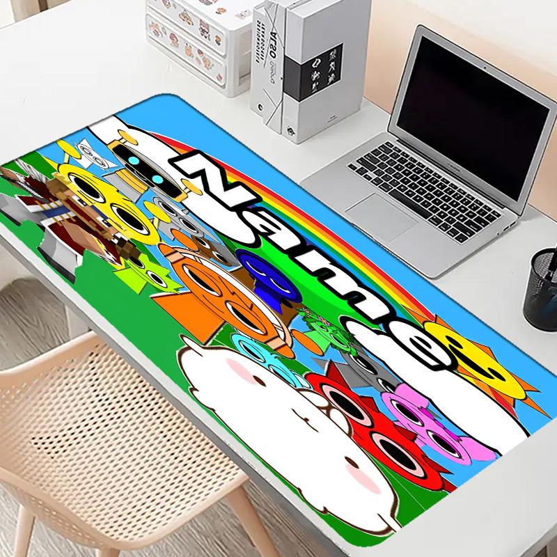 Custom Name Personalized Sprunki Game Pattern Mousepad, Laptop PC Desk Mat, Decorative Desk Mat for Home Keyboard Pad Gift