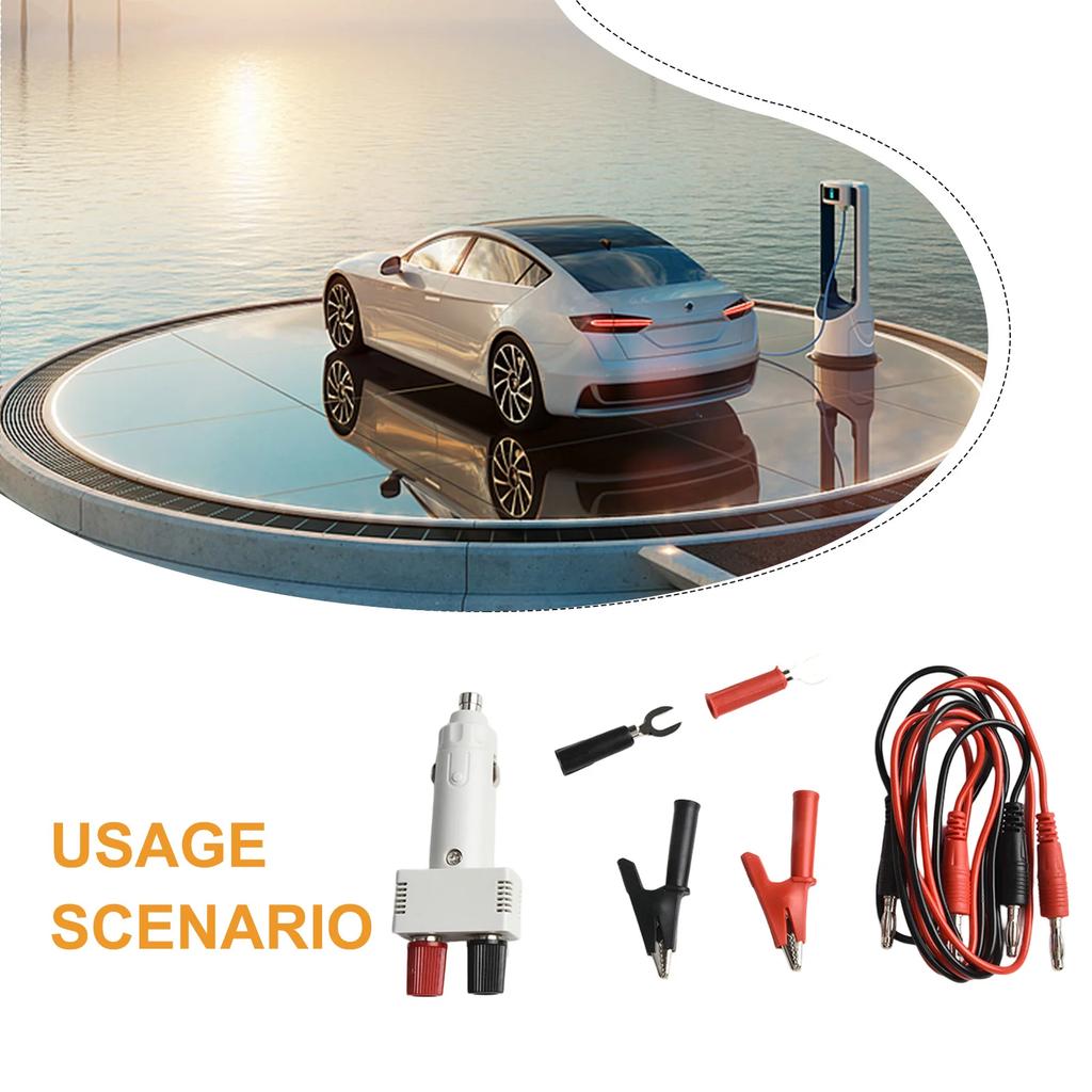 Connector Tool Kit Car Power Cord Car Testing Tools 12V Power Supply Extension Breakdown Voltage 1000V Copper ABS Construction