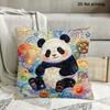 1pc Adorable Animal-Patterned 2D Flat Printing Pillowcases Sofa Bed Cushion Cover Home Bedroom Decoration