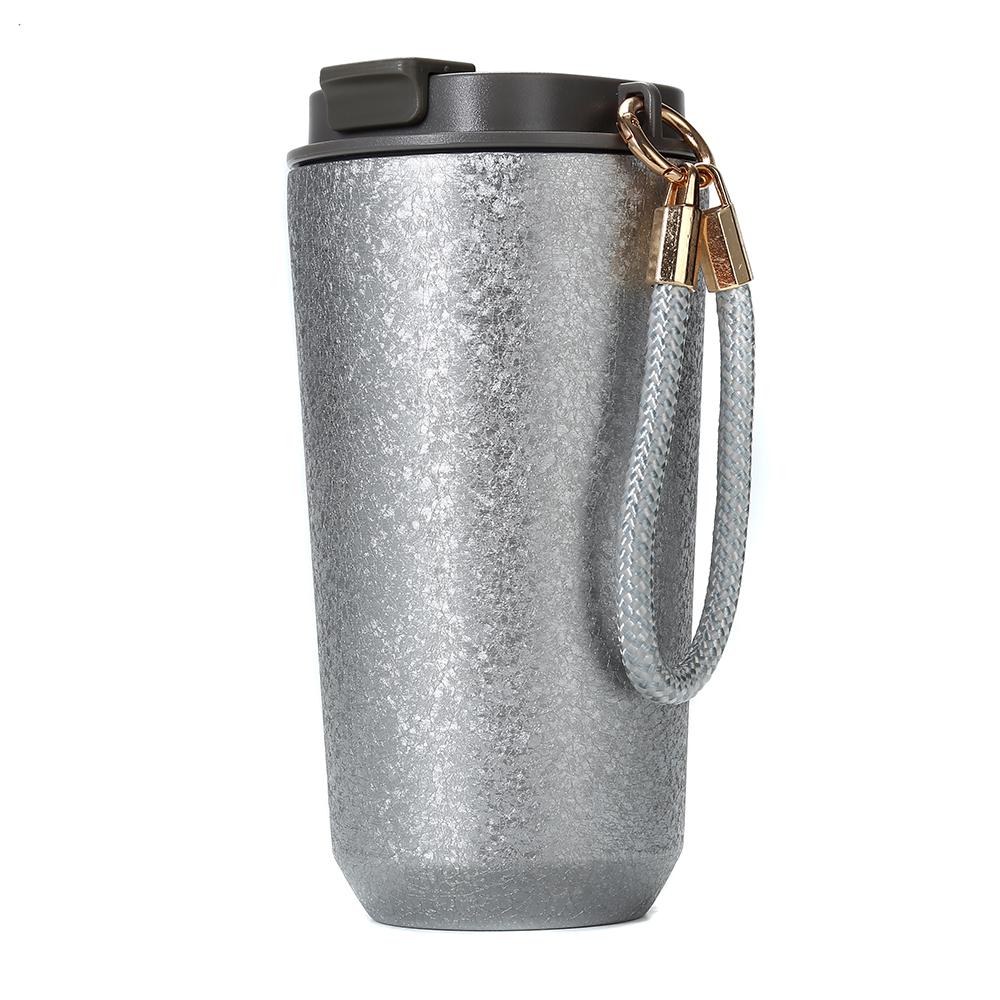 

Titanium Coated Thermos Coffee Tea Tumbler Stainless Steel Insulated Car Thermal Mug Portable Cup Water Bottle Ti Vacuum Flasks 280ML 9OZ серебряный