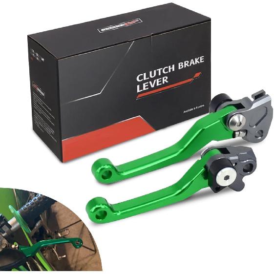 JFG RACING Dirt Bike Foldable Clutch Brake Levers,Clutch Lever Breakaway Levers For KX65 00-24/KX85 01-24/KX100 01-21/KX250 00-04/KX125 00-05/KX112