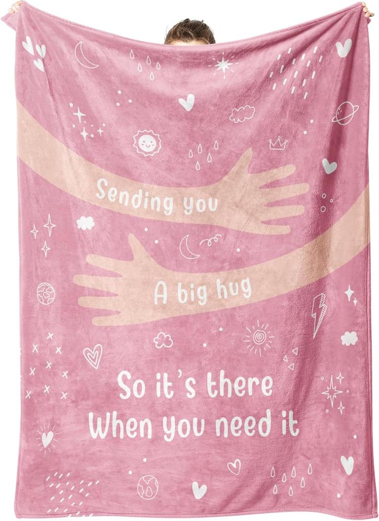 Afterprints Soft Throw Blankets x Healing Hug Blanket Get Well Gifts for Men Women Perfect for Friends Sister Coworkers