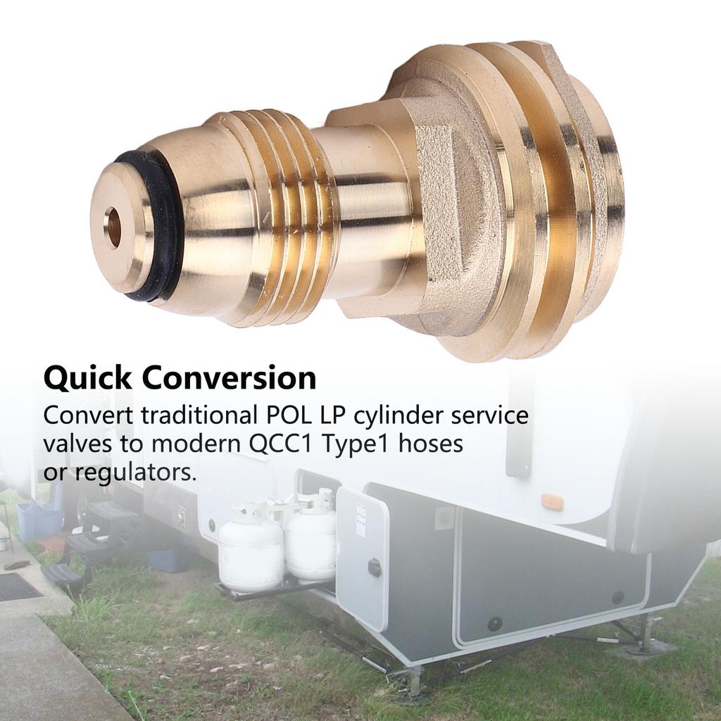 POL to QCC1  Adapter Convert POL LP  to QCC1 Type1 Hoses Regulators for RV Van Trailer POL to QCC1  Hose Adapter