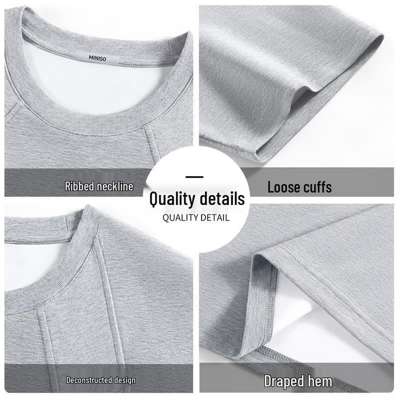 MINISO Men's Loose Fit Casual Round Neck T-Shirt