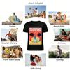Surfing Santa Monica Beach California Graphic Casual T-Shirt Pure Cotton T-shirt