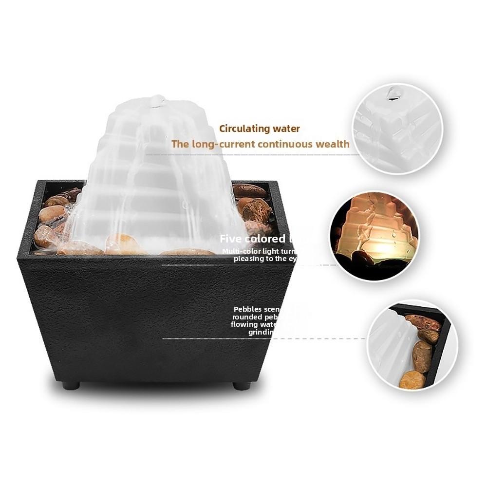 ABS Water Fountain Battery/Plugged in Waterfall Decoration  Home Decoration