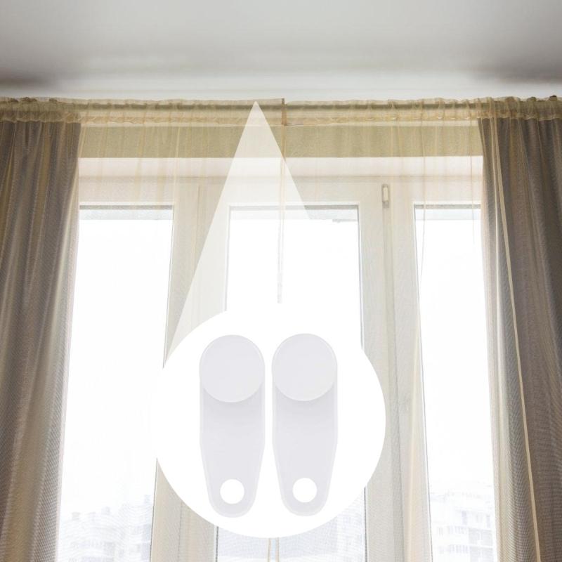 30/60Pcs Curtain Track Gliders Hooks White Traverses Rod Slides Replacement Parts for Window Shower Drapery Curtain