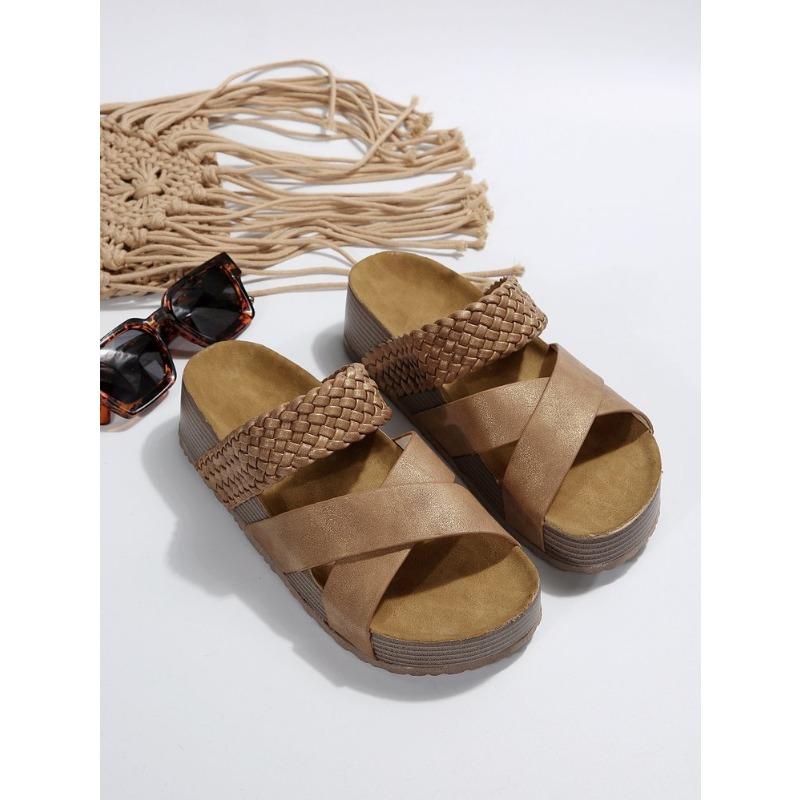 

Повседневные классные сандалии для женщин, летние туфли на толстой подошве с одним ремешком и сандалии с перекрестным плетением 39 золотой