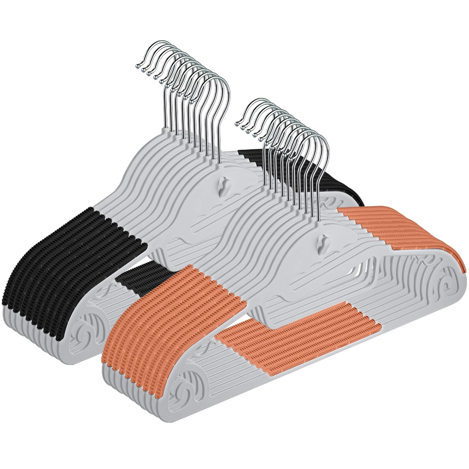 

AYO Clothes Set of Rotating Non-Slip Hangers, 20, Ultra-Thin, Multi-Function Storage, Collar-Resistant, Space-Saving, 360-Degree Hooks, Bendable,