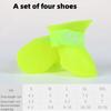 A Group Of Four Multi-Color Pet Rain Shoes Silicone Non-Slip Waterproof Dog Shoes Pet Supplies Dog Foot Cover