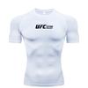 Compression T-shirt Men's Quick Drying Short Sleeved Summer Fitness Running Shirt Tight Fitting Top UFC Printed Men's Training