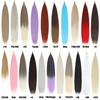 Ariel Straight PonyTail Synthetic Hair 30 Inch Bundles Crochet Braids Ombre Brown Crochet Brading Hair Extensions for Women