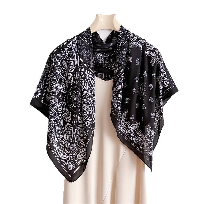 Puzzle Cashew Nut Simulation Silk Premium Large Square Scarf Silk Scarf Printed Shawl Scarf Sunscreen Scarf Head Scarf Scarf