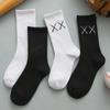 Summer Thin Long Socks, Women's Mid-calf Socks, Trendy and Deodorizing Pure Black and White Long Calf Socks