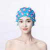 Cuffia da nuoto impermeabile per adulti, fatta a mano, a forma di fiore, petali, alta elasticità, per la cura dei capelli, da donna