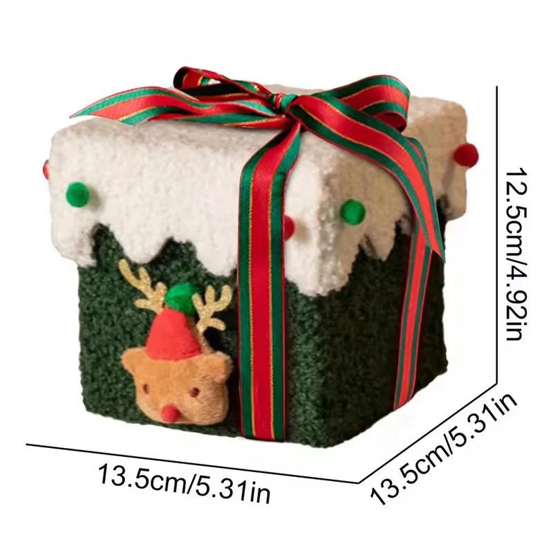 Cute Christmas Gift Box Christmas Eve Apple Packaging Box Creative Plush Fabric Decoration Gift Girlfriend Exquisite Apple Box