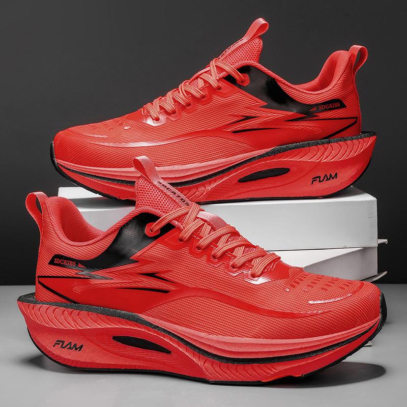 New flying fire. Ultra-light casual shock-absorbing carbon board running shoes men's and women's breathable soft-soled rebound sports shoes