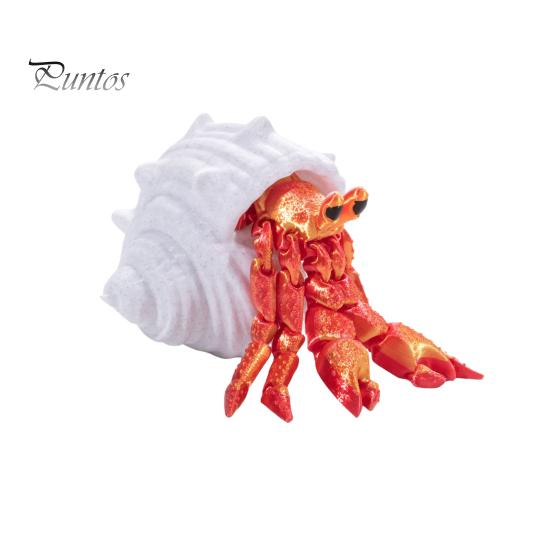 

3D-печатная фигурка краба-отшельника с подвижными суставами, фигурка краба, шарнирная модель животного, украшение для рабочего стола, подарок для детей и взрослых L красный