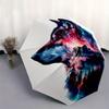 1pc Galactic Wolf Automatic Folding Umbrella - 3 Folding Design, Vivid Cartoon Pattern, Suitable for Outdoor Activities, A Gift for Fans In All S