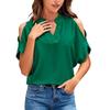 2026 Cross-border Trade Women's Clothing Summer New Top Off-the-shoulder High-end Short-sleeved Loose Shirt with Female Base