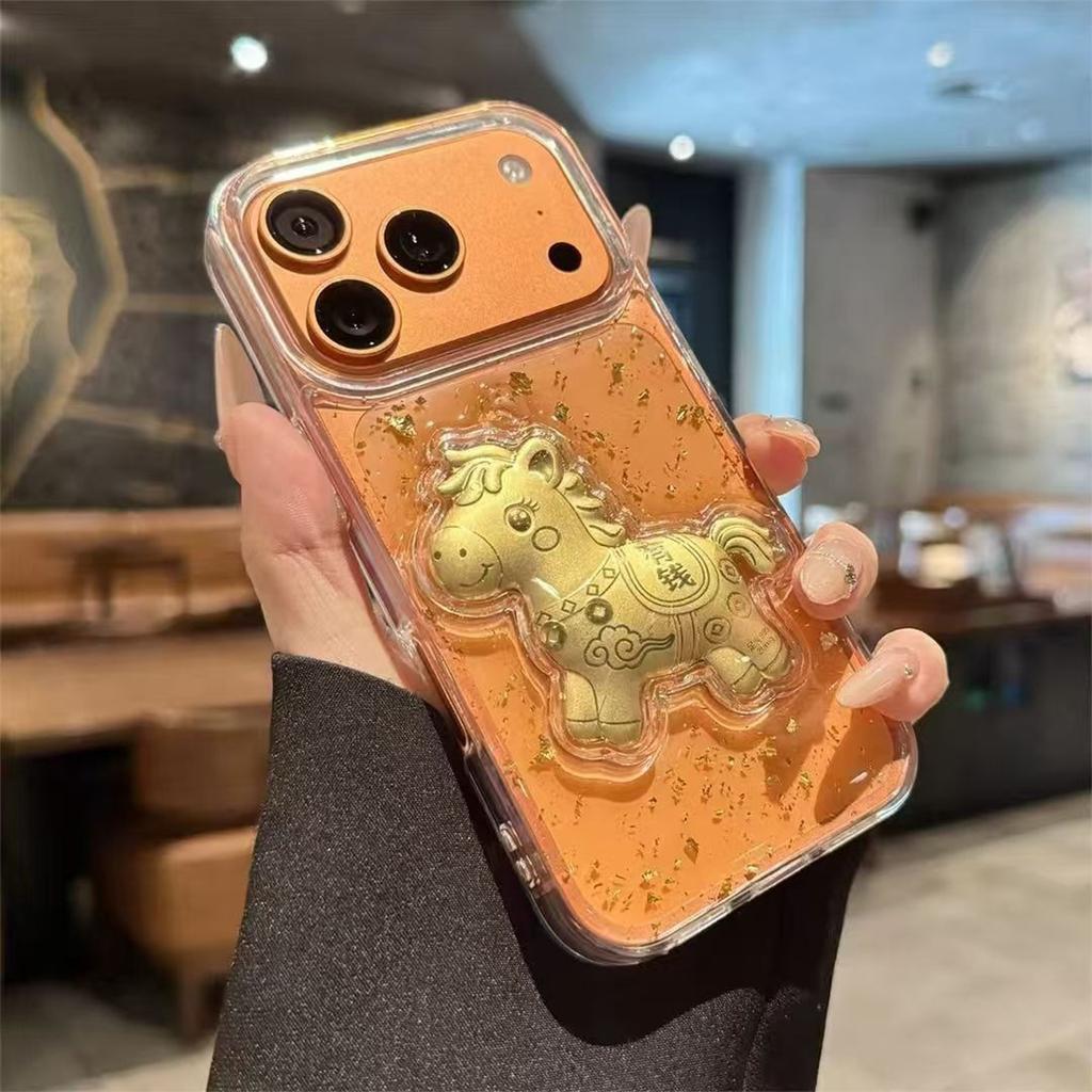 3D Drip Glue Phone Case for Apple 17PROMAX Fashion Protection Case with Ins Wind Drip Glue Hard Shell