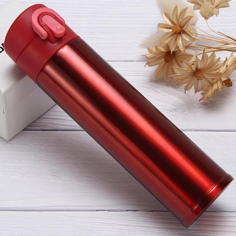 Large Capacity Water Cup Thermos Cup 400ml Vacuum Flasks Portable Stainless Steel Thermos Cup Water Bottle Travel Tea Mug Office Thermos Cup