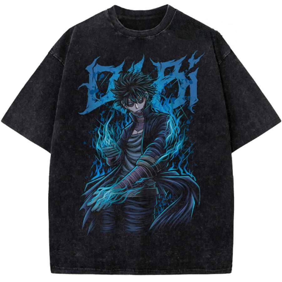 

Dabi My Hero Academia Graphic T Shirt Men Women Short Sleeve Cotton Tshirts Vintage Washed Tee Harajuku Male Oversized T-shirt S чёрный
