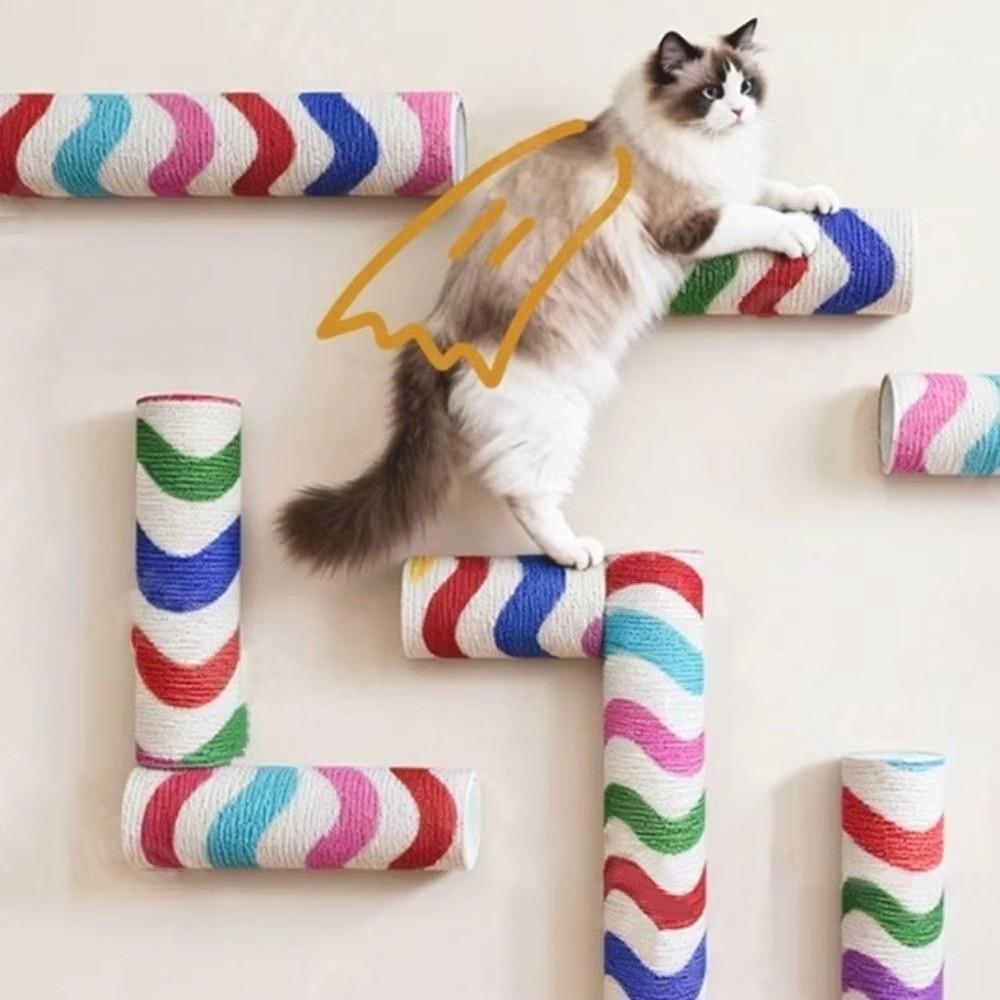 Wall-mounted Cat Scratching Board Self-adhesive Home Climbing Platform New Cat Toy