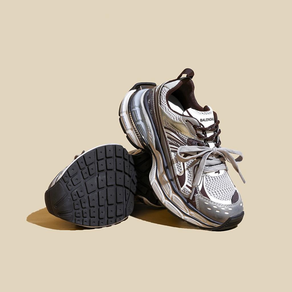 European Station silver thick-soled heightening dad shoes for women 2025 autumn and winter new mesh breathable sports and leisure shoes for women
