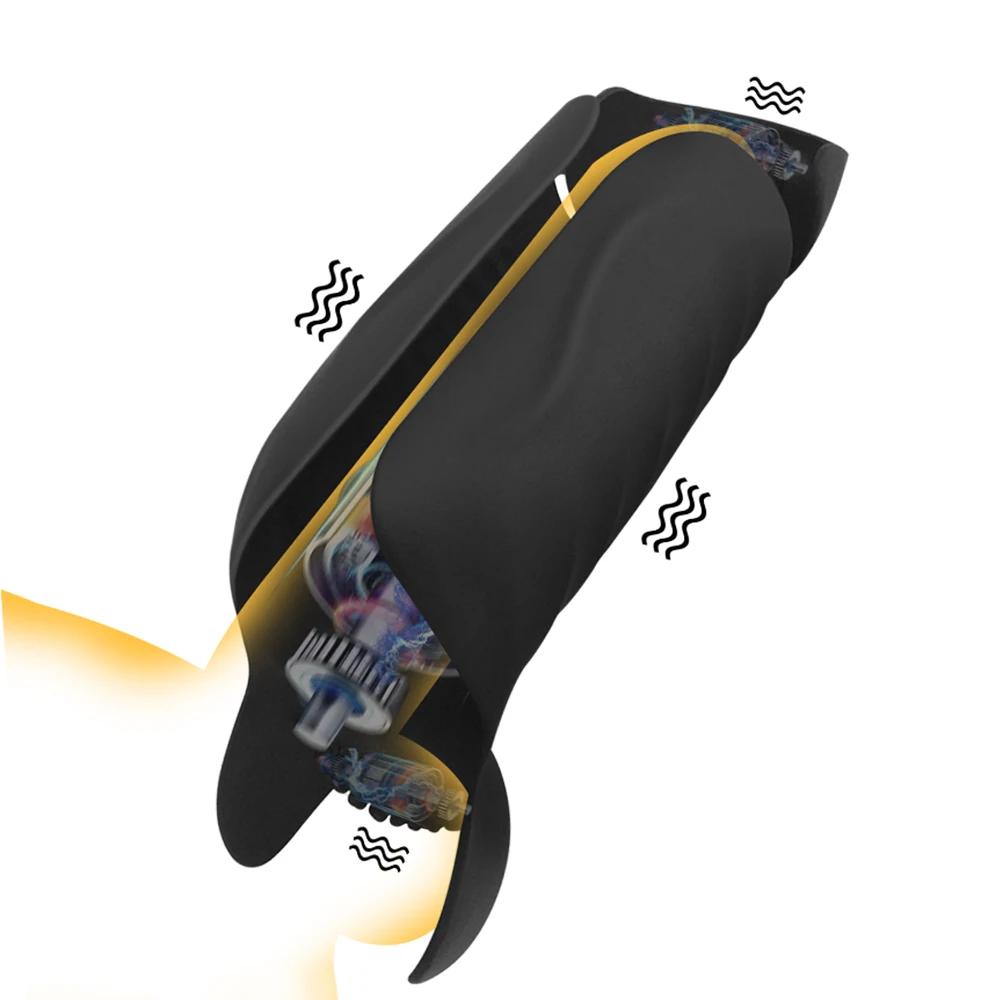 Masturbatore Esercitatore Stimolatore Glande Massaggiatore Allenatore Ritardo Picchiettare Pizzicare Vibrazione Stroker Pene Giocattoli Sessuali Per Uomini 18+