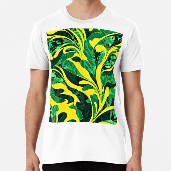 

Nature Inspired Camo: Organic, Flowing Green S to 5XL Made in the AU/USA T-Shirt 4XL